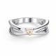 Серебряное кольцо АЛЬКОР с золотой накладкой и бриллиантом 01-5244/000Б-00