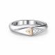 Серебряное кольцо АЛЬКОР с золотой накладкой и бриллиантом 01-5245/000Б-00