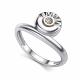Серебряное кольцо АЛЬКОР с золотой накладкой и бриллиантом 01-5246/000Б-00