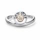 Серебряное кольцо АЛЬКОР с золотой накладкой и бриллиантом 01-5246/000Б-00
