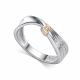 Серебряное кольцо АЛЬКОР с золотой накладкой и бриллиантом 01-5247/000Б-00