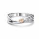 Серебряное кольцо АЛЬКОР с золотой накладкой и бриллиантом 01-5247/000Б-00