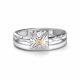 Серебряное кольцо АЛЬКОР с золотой накладкой и бриллиантом 01-5250/000Б-00