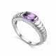 Серебряное кольцо АЛЬКОР 01-5353/00АМ-00 с аметистом