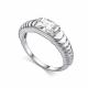 Серебряное кольцо АЛЬКОР 01-5353/00ГХ-00 с горным хрусталём