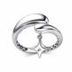 Серебряное кольцо АЛЬКОР 01-5358/000Б-00 с бриллиантом