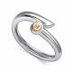 Серебряное кольцо АЛЬКОР с золотой накладкой и бриллиантом 01-5362/000Б-00