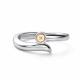 Серебряное кольцо АЛЬКОР с золотой накладкой и бриллиантом 01-5362/000Б-00