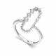 Серебряное кольцо АЛЬКОР 01-5424/00КЦ-00 с фианитом