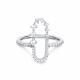 Серебряное кольцо АЛЬКОР 01-5424/00КЦ-00 с фианитом