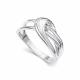 Серебряное кольцо АЛЬКОР 01-5442/000Б-00 с бриллиантом