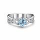 Серебряное кольцо АЛЬКОР 01-5460/00ТБ-00 с топазом и фианитом