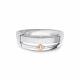 Серебряное кольцо АЛЬКОР с золотой накладкой и бриллиантом 01-5471/000Б-00