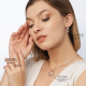 Серебряное кольцо Platina 01-5474-00-722-0200-68 с цитрином, гранатом и эмалью