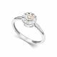 Серебряное кольцо АЛЬКОР с золотой накладкой и бриллиантом 01-5474/000Б-00