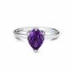 Серебряное кольцо АЛЬКОР 01-5514/00АМ-00 с аметистом