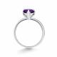 Серебряное кольцо АЛЬКОР 01-5514/00АМ-00 с аметистом
