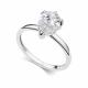 Серебряное кольцо АЛЬКОР 01-5514/00ГХ-00 с горным хрусталём