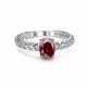 Серебряное кольцо АЛЬКОР 01-5516/00ГР-00 с гранатом