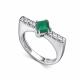 Серебряное кольцо АЛЬКОР 01-5517/00АГ-00 с агатом