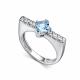 Серебряное кольцо АЛЬКОР 01-5517/00ТБ-00 с топазом