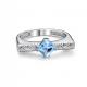 Серебряное кольцо АЛЬКОР 01-5517/00ТБ-00 с топазом