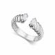 Серебряное кольцо АЛЬКОР 01-5518/00ГХ-00 с горным хрусталём