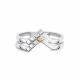 Серебряное кольцо АЛЬКОР с золотой накладкой и бриллиантом 01-5521/000Б-00