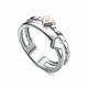 Серебряное кольцо АЛЬКОР с золотой накладкой и бриллиантом 01-5527/000Б-00