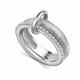 Серебряное кольцо АЛЬКОР 01-5537/00КЦ-00 с фианитом