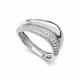 Серебряное кольцо АЛЬКОР 01-5566/00КЦ-00 с фианитом