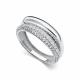 Серебряное кольцо АЛЬКОР 01-5567/00КЦ-00 с фианитом