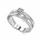 Серебряное кольцо АЛЬКОР 01-5579/000Б-00 с бриллиантом