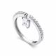 Серебряное кольцо АЛЬКОР 01-5619/00КЦ-00 с фианитом