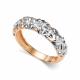 Серебряное кольцо АЛЬКОР 01-5625/000Б-60 с бриллиантом