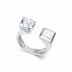 Серебряное кольцо АЛЬКОР 01-5628/00КЦ-00 с фианитом