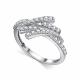 Серебряное кольцо АЛЬКОР 01-5636/00КЦ-00 с фианитом