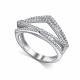 Серебряное кольцо АЛЬКОР 01-5677/00КЦ-00 с фианитом