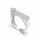 Серебряное кольцо АЛЬКОР 01-5679/00КЦ-00 с фианитом