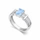 Серебряное кольцо АЛЬКОР 01-5680/00ТБ-00 с топазом и фианитом