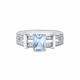 Серебряное кольцо АЛЬКОР 01-5680/00ТБ-00 с топазом и фианитом
