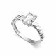 Серебряное кольцо АЛЬКОР 01-5695/00ГХ-00 с горным хрусталём