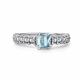 Серебряное кольцо АЛЬКОР 01-5718/00ТБ-00 с топазом и фианитом