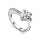 Серебряное кольцо АЛЬКОР с бриллианитом и фианитом 01-5719/00БТ-00