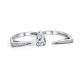 Серебряное кольцо АЛЬКОР 01-5722/00БТ-00 с фианитом
