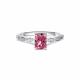 Серебряное кольцо АЛЬКОР с бриллианитом и фианитом 01-5724/БТ51-00