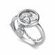 Серебряное кольцо АЛЬКОР с подвижным бриллиантом 01-5727/000Б-00