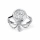 Серебряное кольцо АЛЬКОР с подвижным бриллиантом 01-5727/000Б-00