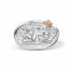 Серебряное кольцо АЛЬКОР с золотой накладкой и бриллиантом 01-5728/000Б-00
