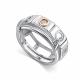 Серебряное кольцо АЛЬКОР с золотой накладкой и бриллиантом 01-5731/000Б-00